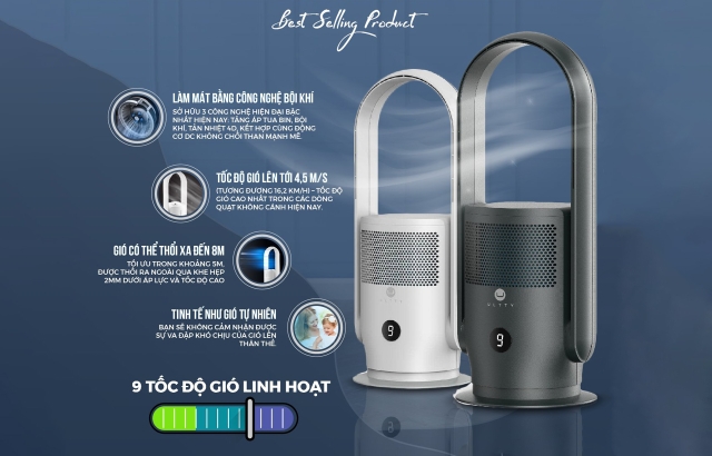 Làm mát bằng công nghệ bội khí, tăng áp tuabin cho gió tốc độ cao